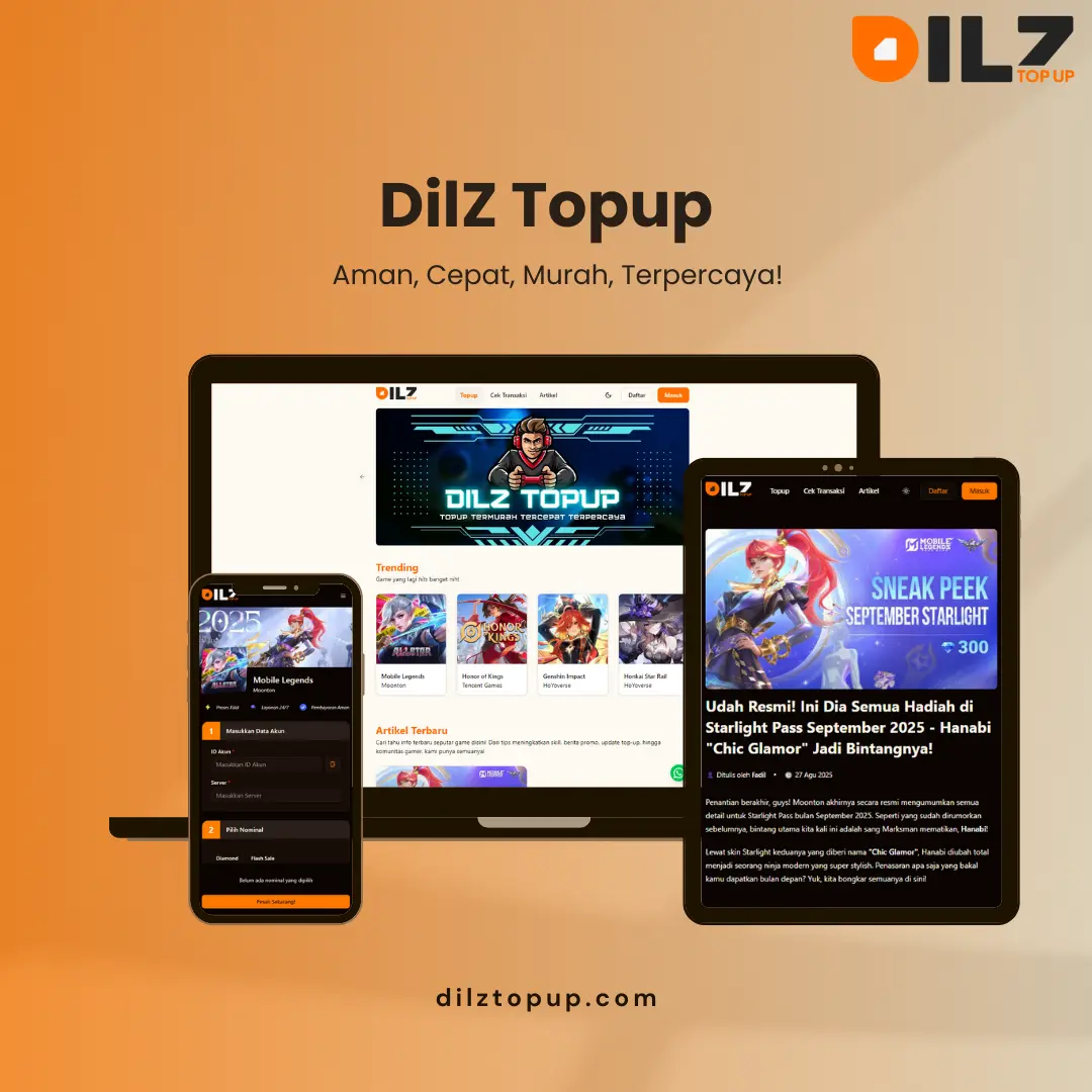 DilZ Topup - Topup Game Termurah, Tercepat, Aman, dan Terpercaya